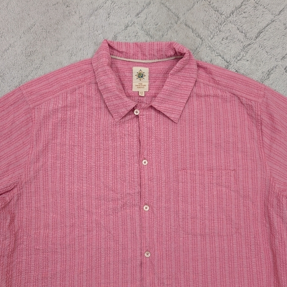 The Territory Ahead Shirt Mens XXL Pink Textured Cotton Short Sleeve Light - Picture 2 of 8